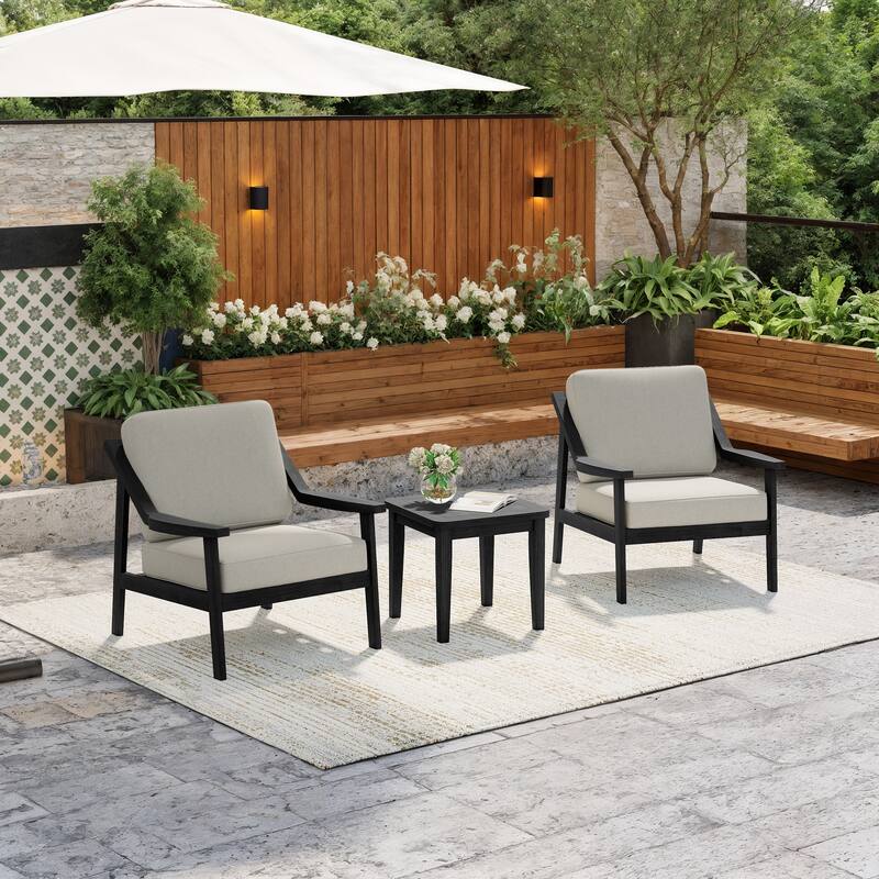Outdoor Patio Wood Bistro Set/Loveseat Set