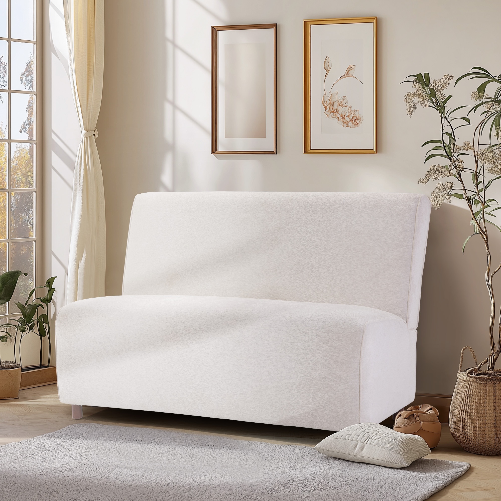 Chenille Upholstered Dining Bench