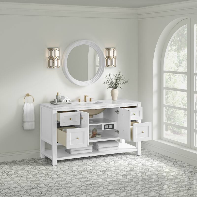 Breckenridge 60" Single Vanity, Bright White - 60S