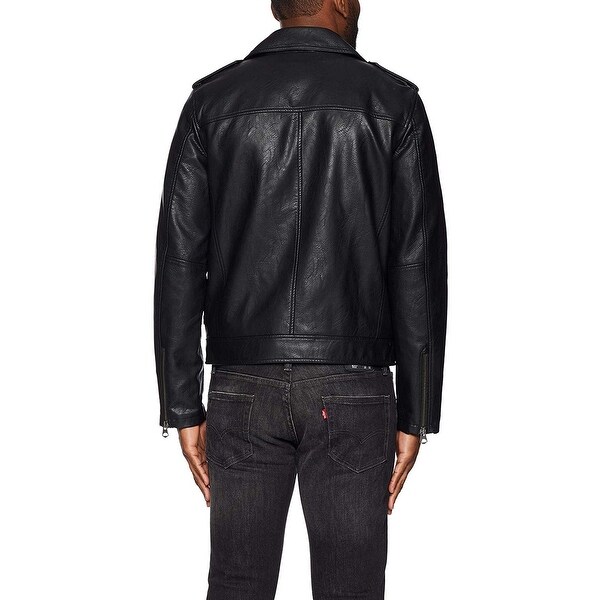 levi's men's faux leather motorcycle jacket