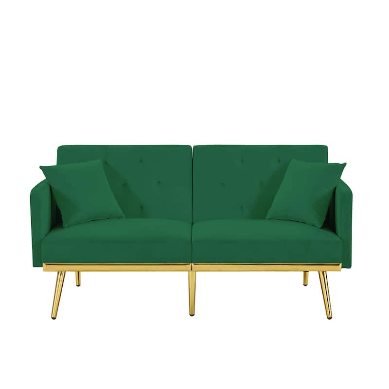 Modern Velvet Sofa Bed for Living Room, Office, Spacious Space
