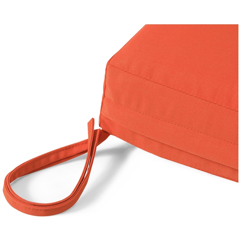 Fading Free All Weather Outdoor Patio Seat Cushions (Set of 2) - Without Welt