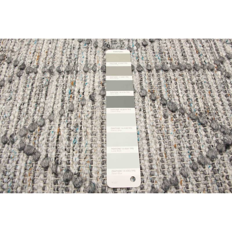ECARPETGALLERY Braid weave Sienna Grey Wool Rug - 5'3 x 7'3