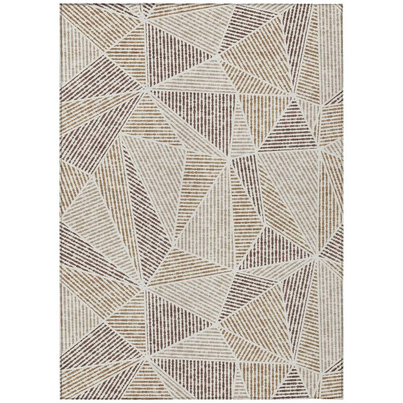 HomeRoots Geometric Transitional Rectangle Outdoor Rug