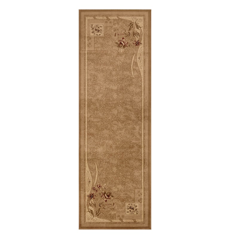 Superior Minimalist Modern Floral Power-Loomed Indoor Area Rug