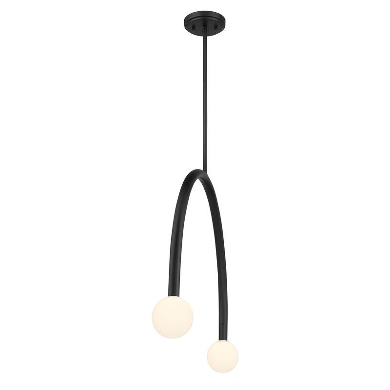 Bellevue SHCH92227 2 Light 34" Wide Linear Chandelier with Opal Glass