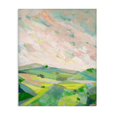 Stupell Vibrant Green Hills Landscape Canvas Wall Art Design By Ashley Davis