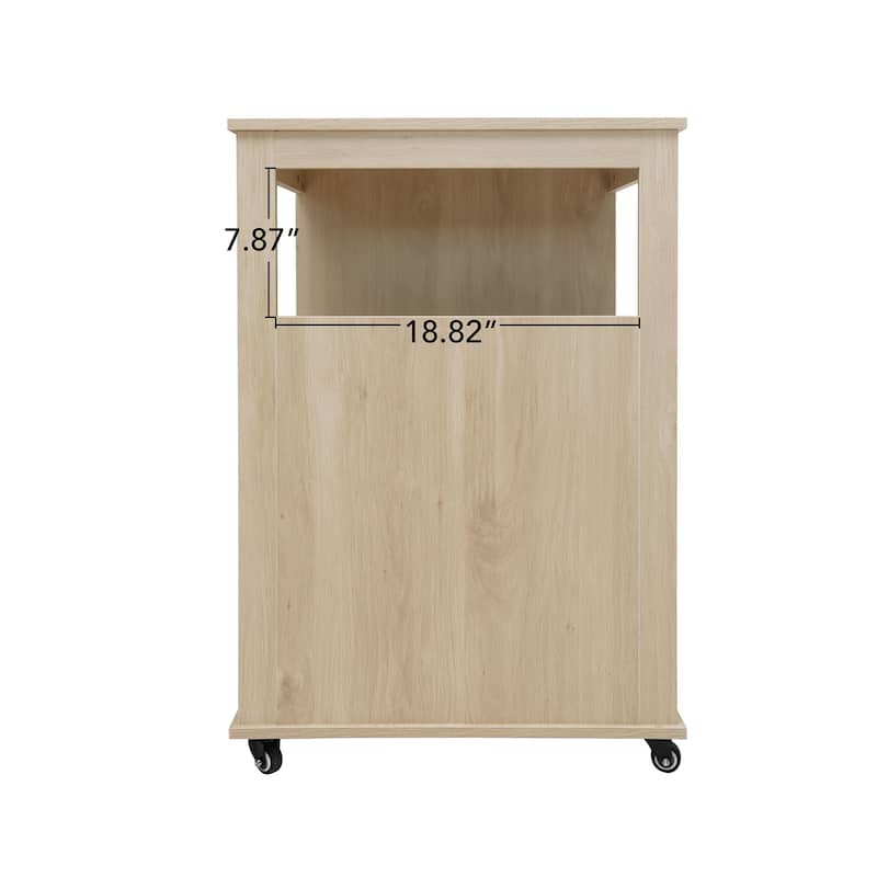 Kitchen Island Rolling Serving Utility Cart with Storage Drawer, Wine Rack and Lockable Casters, Kitchen Cart for Kitchen, Bar