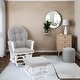 preview thumbnail 15 of 54, Ultimate Nursery Comfort - Glider and Ottoman Set with Reclining Cushion Chair, Rocker Chair with Padded Back and Armrests