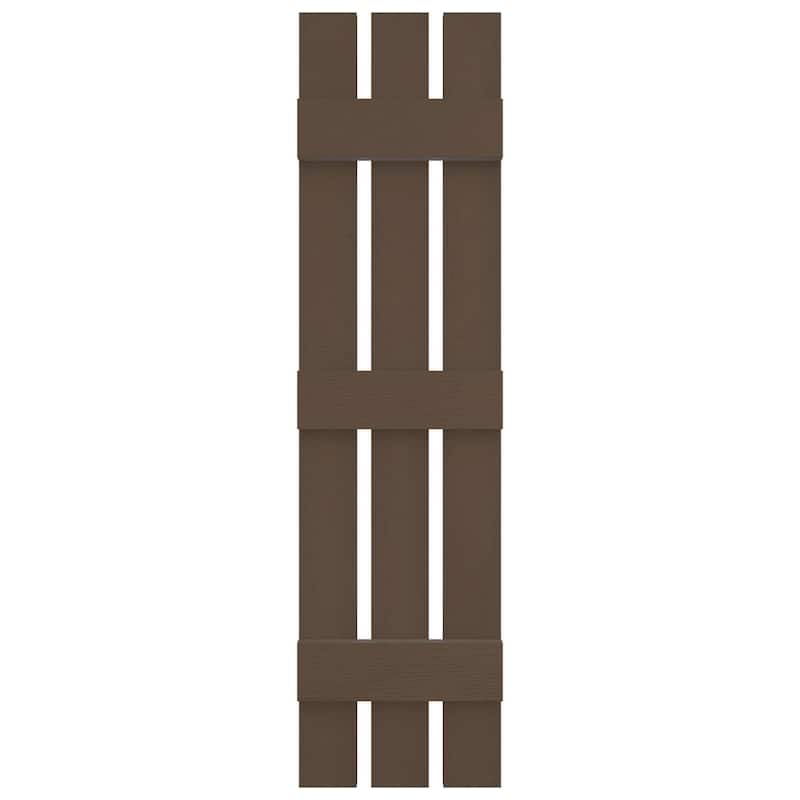 Builders Edge, Standard Three Board Spaced, Board-n-Batten Shutters, Includes Matching Installation Spikes (Per Pair)