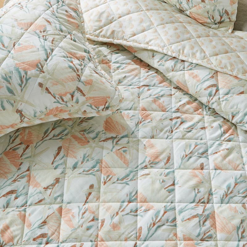 Patina Vie Maison Reversible Vintage Coastal Quilt Set