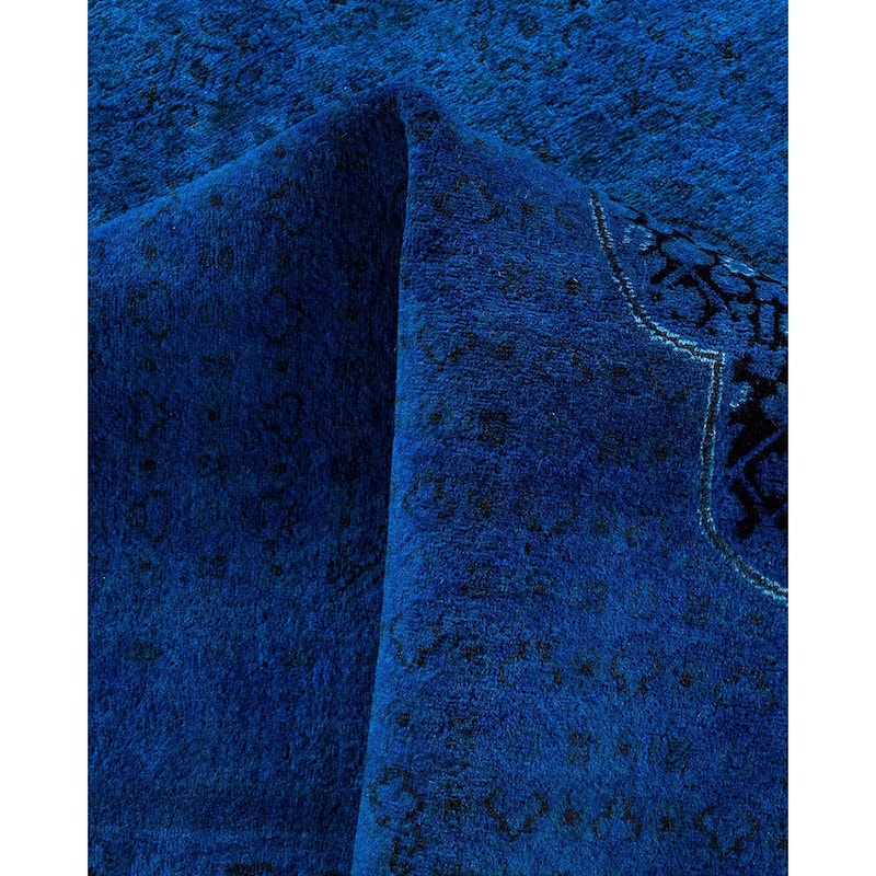 Fine Vibrance One-of-a-Kind Hand-Knotted Area Rug - Blue, 9' 1" x 12' 2" - 9' 1" x 12' 2"
