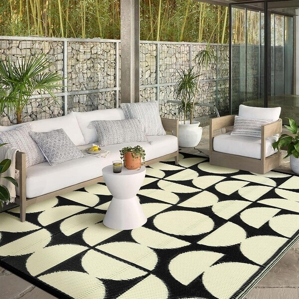 8x10FT Waterproof Plastic Straw Rugs , Large Outdoor Camping Rug