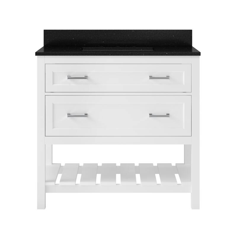 CRAFT + MAIN LSVT3722D-QBG Lawson 36" Free Standing Single Basin - White