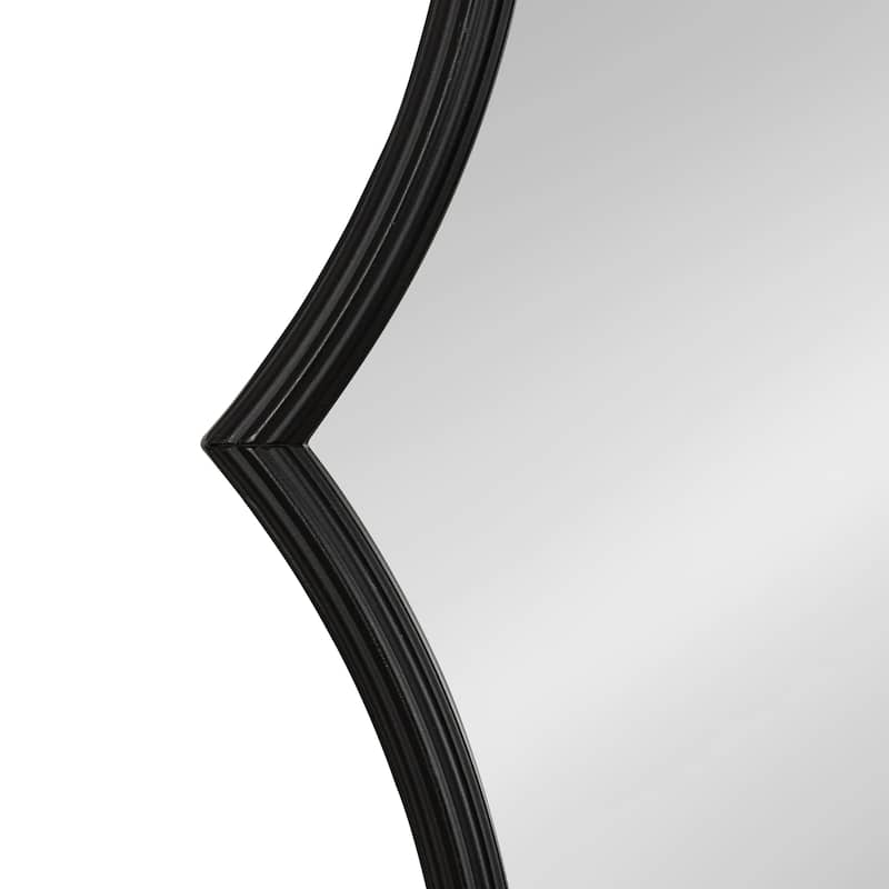 Kate and Laurel Lalina Scalloped Round Framed Accent Mirror