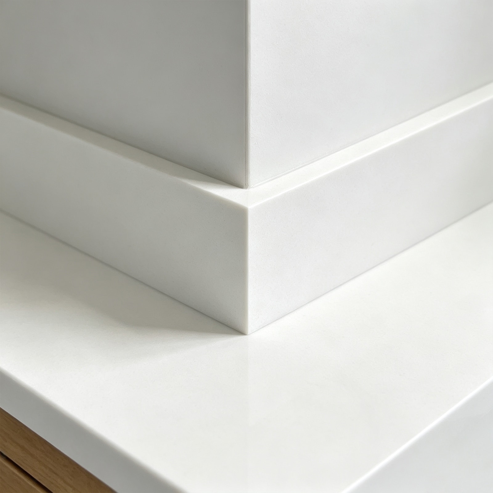 21" Pure White Engineered Stone Side Splash for Bathroom Vanity - 21 in. Side Splash