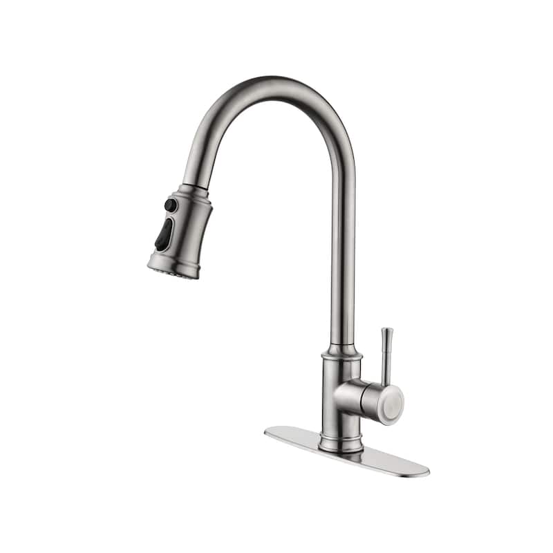 High Arc Stainless Steel Kitchen Faucet with Pull Down Sprayer