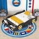 preview thumbnail 1 of 1, Black Race Car-Shaped Platform Bed with Storage, Easy Assembly Full - Black