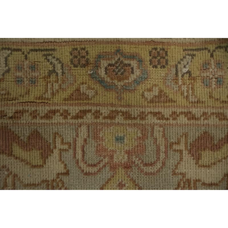 Hand Knotted Oriental 100% Wool Carpet Traditional Floral Navy Blue & Blues Ziegler Area Rug - 3' 1'' X 1' 10''