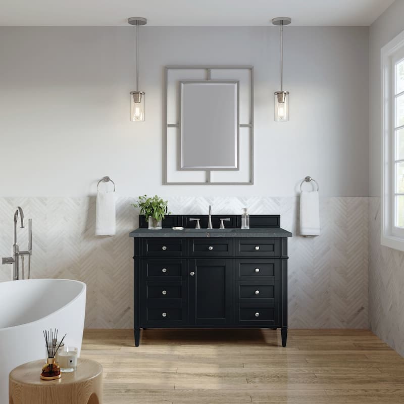 James Martin Vanities 650-V48-3PBL Brittany 48" Single Basin Poplar