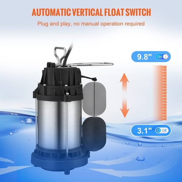 Float Switch – 12V Plastic Tethered Float Switch With 10ft Power Cord, For Sump Pumps, Water Tanks, Sewage, Pools & Ponds