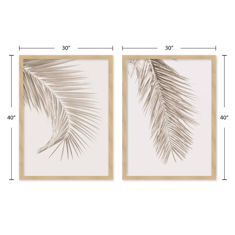 "Whispers of Paradise" Set of Two Framed Textured Wall Art - Multi-Color
