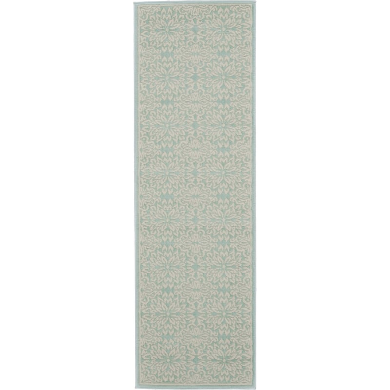 Nourison Jane Floral Medallion Indoor only Area Rug - 2' 3" x 7' 3" - Ivory/Green