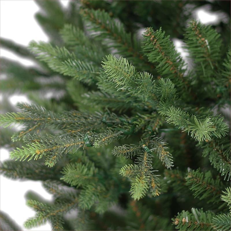 Puleo International 7.5 ft' Pre-Lit Alberta Spruce Artificial Christmas Tree