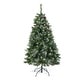 preview thumbnail 10 of 19, 4.5-ft Spruce Pre-Lit or Unlit Artificial Christmas Tree with Glitter Branches Red Berries Pinecones by Christopher Knight Home