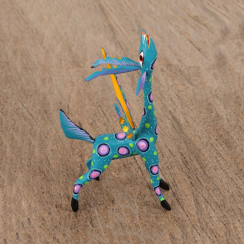 Novica Handmade Winged Song Wood Alebrije Statuette