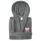 preview thumbnail 16 of 18, Sweet Kids 100% Polyester SUPER PLUSH Double Brushed Hooded Bathrobe - BOW Grey - L