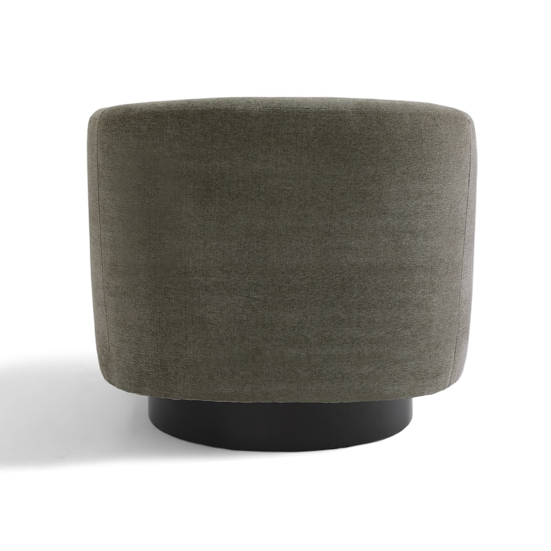 Modern Upholstered Swivel Barrel Club Arm Accent Chair for Living Room