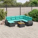Option Black and blue corner+3x middle+Table+2x Sofa