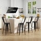 preview thumbnail 4 of 17, Costway Set of 4 High Back Metal Stool 30'' Seat Bar Height Industrial