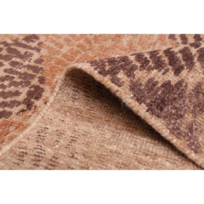 ECARPETGALLERY Hand-knotted Tangier Brown Wool Rug - 8'2 x 10'3