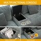preview thumbnail 8 of 19, GDFStudio - Rei 144" U-Shaped Comfy Fluffy Chenille Modular Sofa with Movable Ottoman & Storage