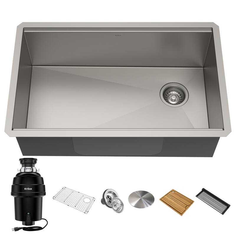 KRAUS Kore Workstation Undermount Stainless Steel Kitchen Sink