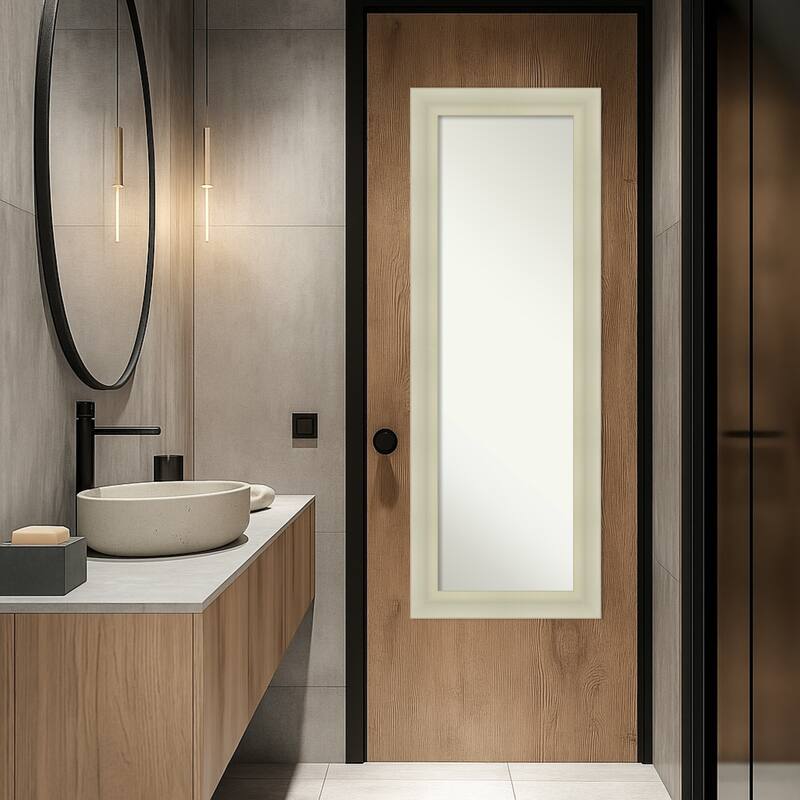 Oliver Non-Beveled Wood Framed Full-Length On the Door Mirror