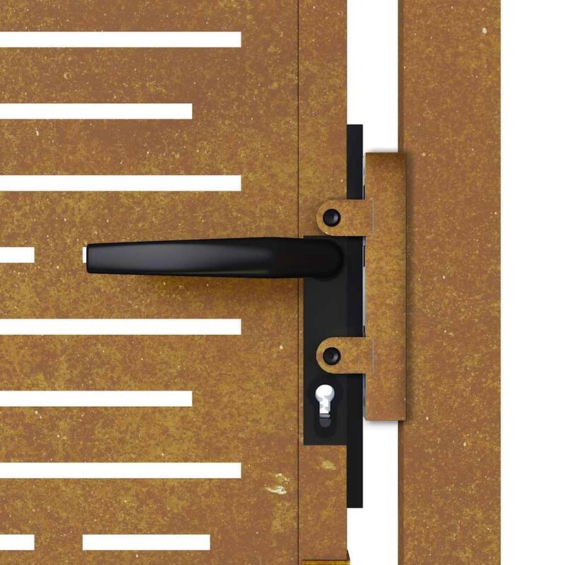 vidaXL Garden Gate Corten Steel Square Design