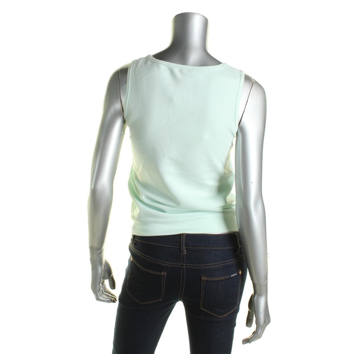Shop Grayse Womens Tank Top Solid Laser Cut Xs Free Shipping