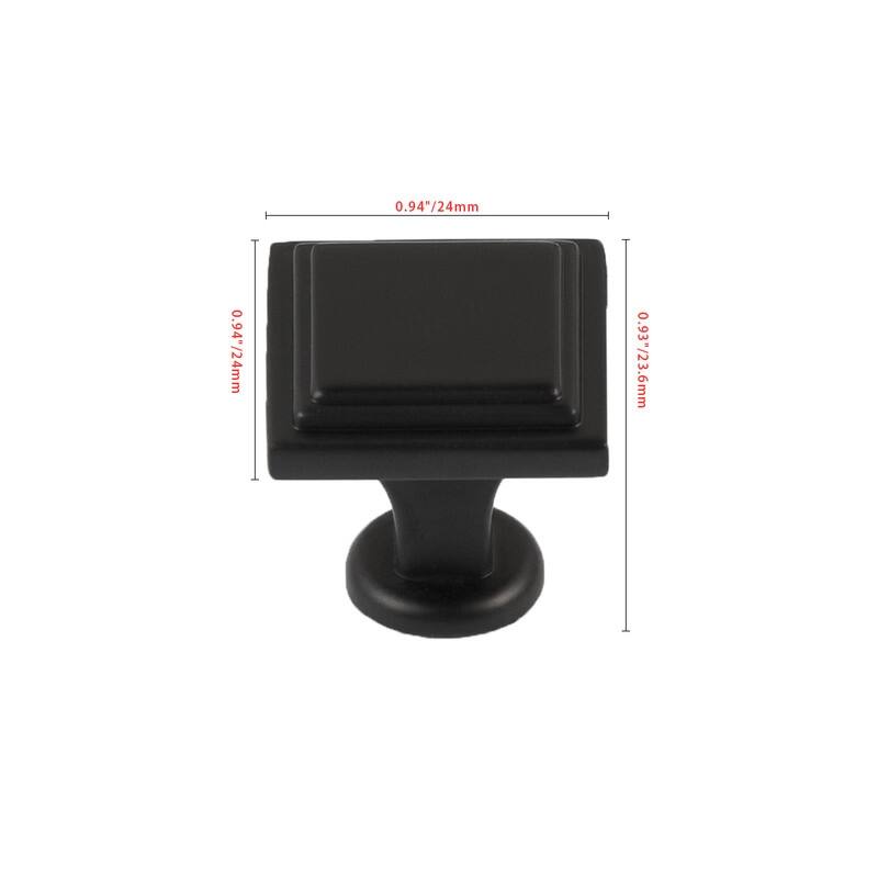 Utopia Alley Valetta Cabinet Ring Pull Knob -Matt Black Drawer Pull Knobs 0.94"