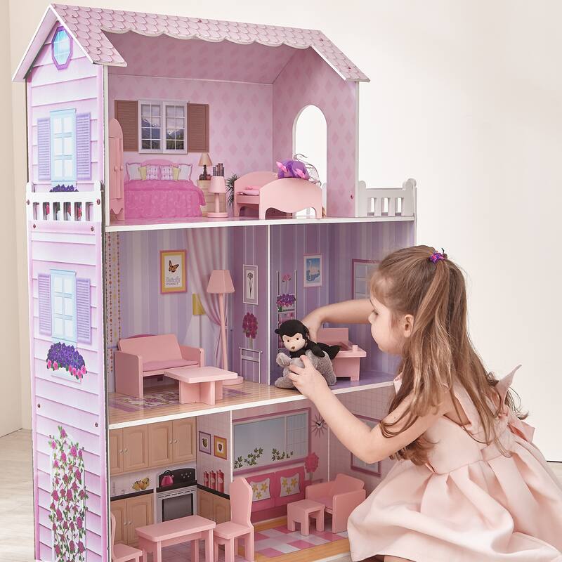 Teamson Kids - Dreamland Tiffany 12" Doll House - Pink - N/A