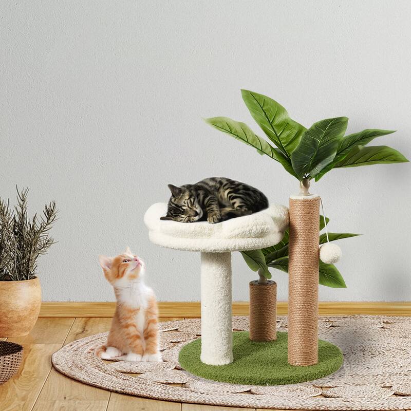 Sunflower Cat Tree, Multi-Functional Cozy Cat Tower, Cat Condo for Indoor Cats