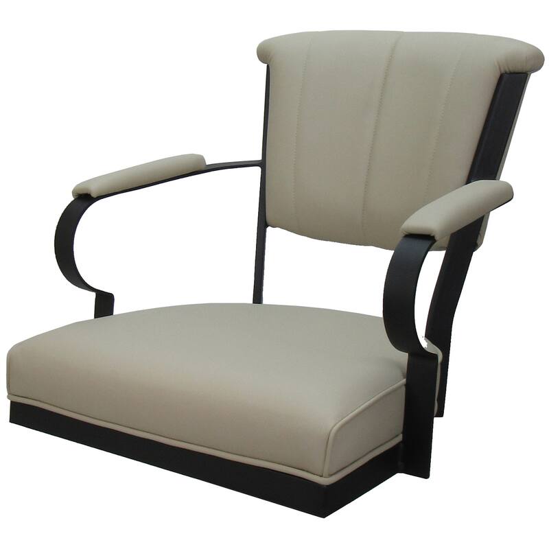 Miami Swivel Metal Caster Chair on Reading Base - 18" High Seat