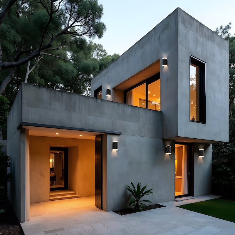 Outdoor Integrated LED Wall Sconce - H7.5" x W4.3" x D3.9"