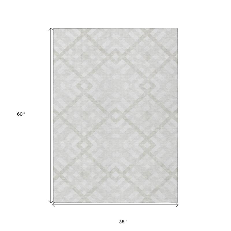 HomeRoots Geometric Transitional Rectangle Outdoor Rug
