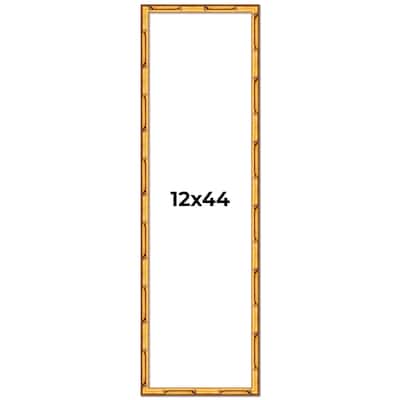 12x44 Frame Gold Bamboo Picture Frame Modern Photo Frame Includes UV Acrylic Shatter Guard Front Acid Free Foam Backing Board