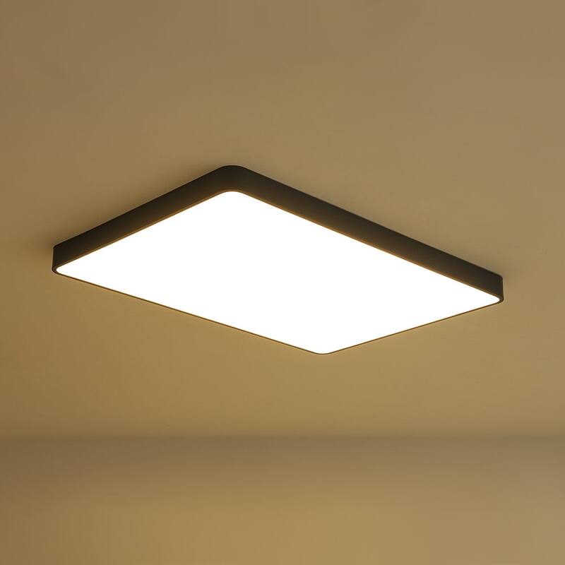 Dimmable LED Wide Rectangular Flush Mount Light 33.9 in