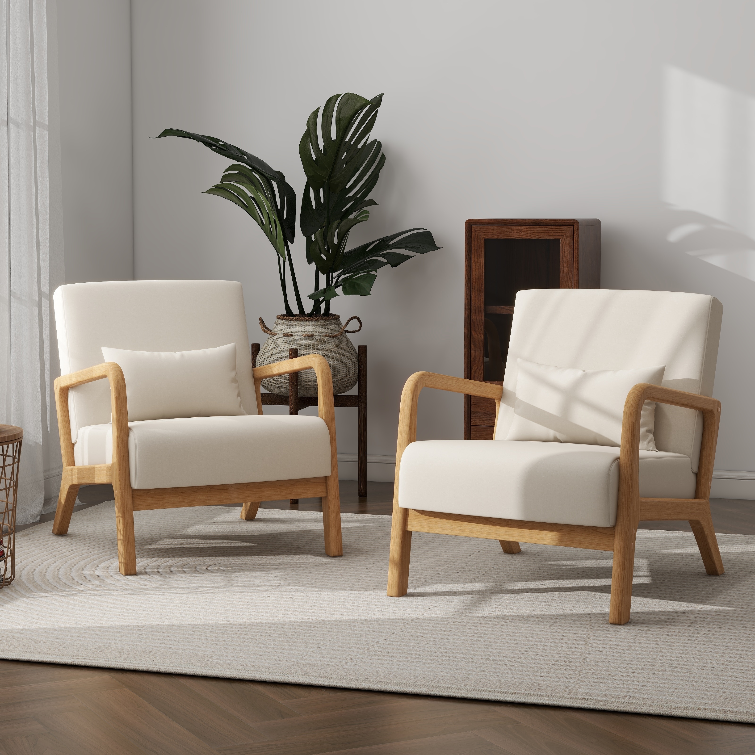 2 Set Modern Accent Chairs for Living Room