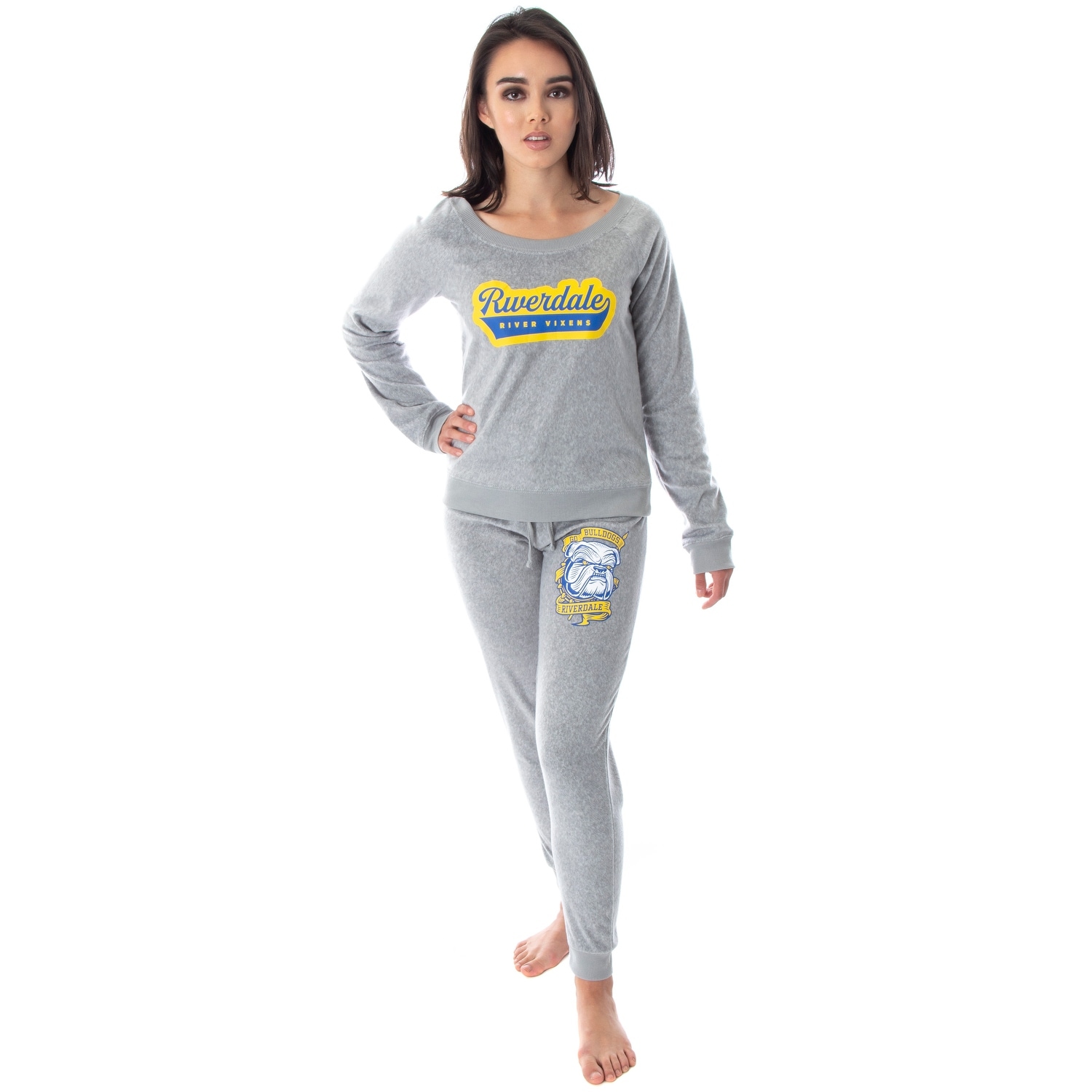 Riverdale Juniors River Vixens Go Bulldogs Tv Show 2 Piece Loungewear Jogger Pajama Set Overstock 31604538